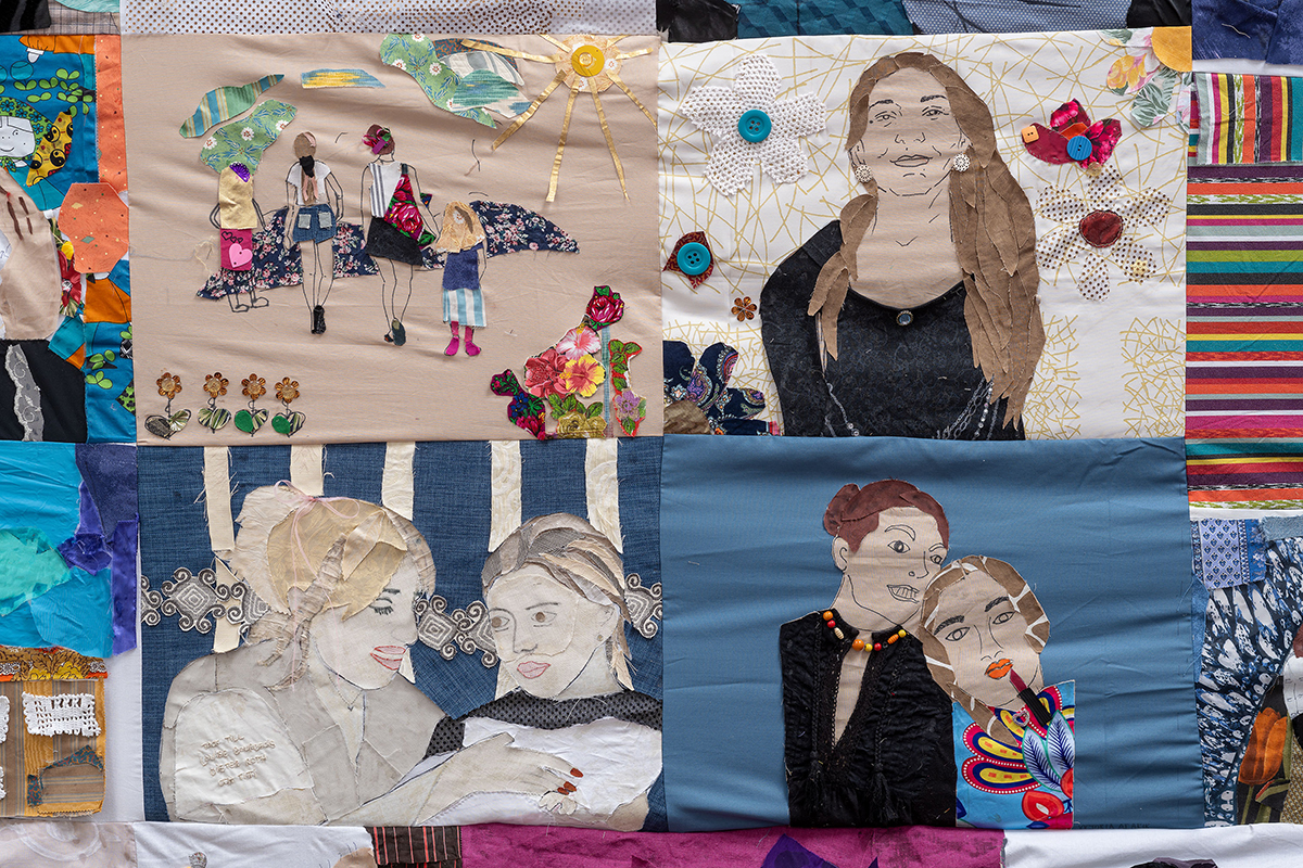 Prova på att skapa ett textilt kollage!